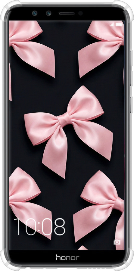 Силикон с усиленными углами чехол Coquette Ribbons Dark Coquette для Huawei Honor 9 Lite - 6767sp-1359 изображение 