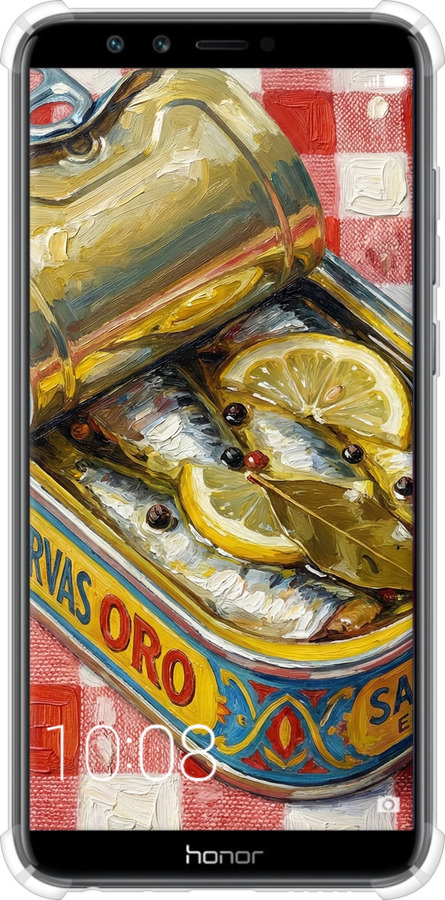 Силикон с усиленными углами чехол Vintage Sardine Tin Phone для Huawei Honor 9 Lite - 6772sp-1359 изображение 