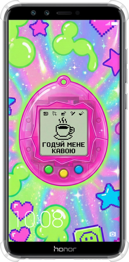 Силикон с усиленными углами чехол Y2K Aesthetic Retro Pet: Годуй мене кавою для Huawei Honor 9 Lite - 6784sp-1359 изображение 