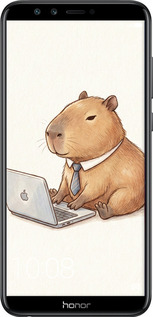 2D пластиковый чехол Funny Capybara CEO Working для Huawei Honor 9 Lite - 6777t-1359 изображение 