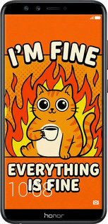 2D пластиковый чехол Funny Cat для Huawei Honor 9 Lite - 6786t-1359 изображение 