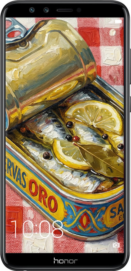 Силиконовый чехол Vintage Sardine Tin Phone для Huawei Honor 9 Lite - 6772u-1359 изображение 