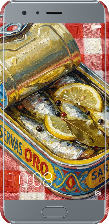 3D пластиковий матовий чехол Vintage Sardine Tin Phone для Huawei Honor 9 - 6772m-998 изображение 