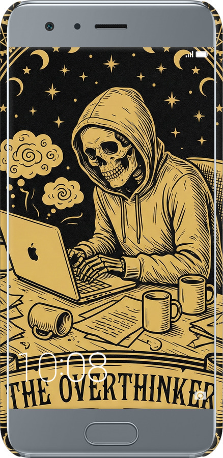 3D пластиковый матовый чехол The Overthinker для Huawei Honor 9 - 6774m-998 изображение 