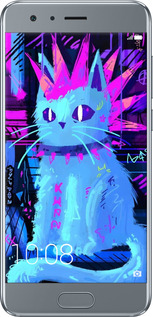 Силиконовый чехол Кот панк для Huawei Honor 9 - 6311u-998 изображение 