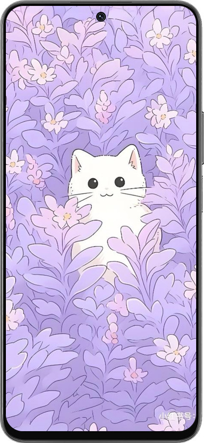 Силиконовый чехол Котик в цветах для Huawei Honor 90 Lite - 6390u-3131 изображение 