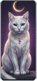 Силиконовый чехол Mystic White Cat Gothic Dark Purple Gold для Huawei Honor 90 - 6805u-3088 изображение 
