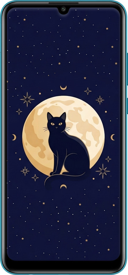 Силиконовый чехол Cute Cat Celestial/Witchy для Huawei Honor 9A - 6787u-1900 изображение 