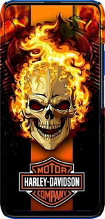 3D пластиковый матовый чехол Харлей девидсон для Huawei Honor 9X - 6370m-1746 изображение 