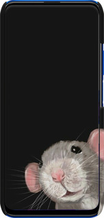 3D пластиковый матовый чехол The Peeking Rat для Huawei Honor 9X - 6442m-1746 изображение 