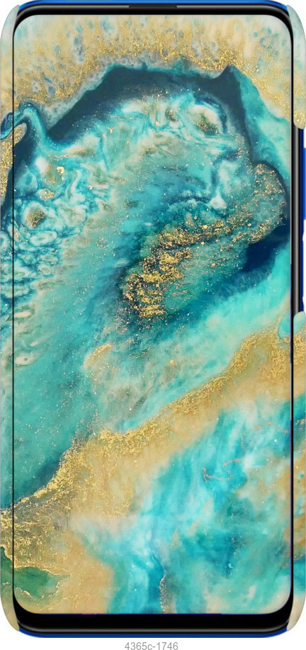 3D пластиковий матовий чехол Green marble для Huawei Honor 9X - 4365m-1746 изображение 
