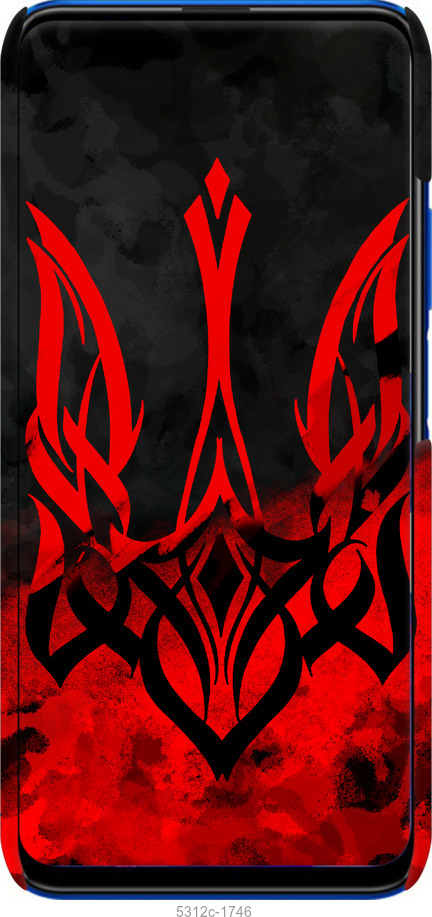 3D пластиковый матовый чехол Герб Украины v2 для Huawei Honor 9X - 5312m-1746 изображение 