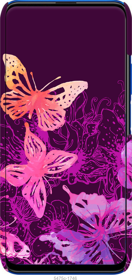 3D пластиковий матовий чехол Метелики v2 для Huawei Honor 9X - 5475m-1746 изображение 