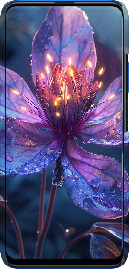 3D пластиковый матовый чехол Магический цветок для Huawei Honor 9X - 6038m-1746 изображение 