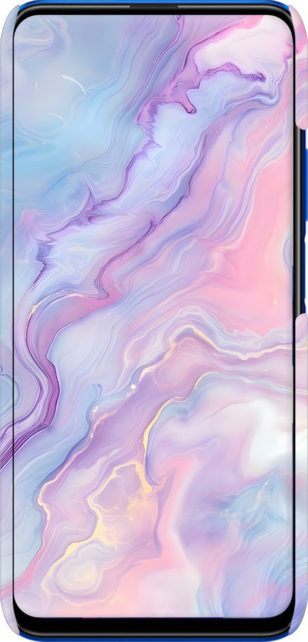 3D пластиковий матовий чехол Нежный мрамор для Huawei Honor 9X - 6310m-1746 изображение 