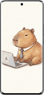 Силиконовый чехол Funny Capybara CEO Working для Huawei Honor X9b 5G - 6777u-3787 изображение 