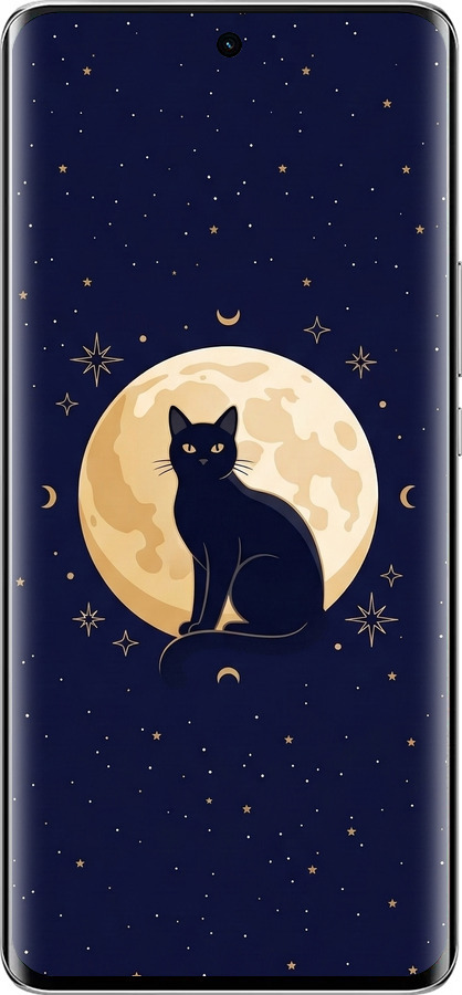 Силиконовый чехол Cute Cat Celestial/Witchy для Huawei Honor X9b 5G - 6787u-3787 изображение 