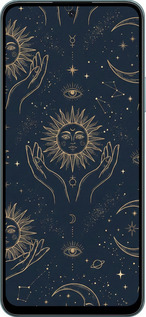Силиконовый чехол Celestial Harmony: Sun & Moon Gold Mystic Pattern для Huawei Honor Play 50 Plus - 6778u-3399 изображение 