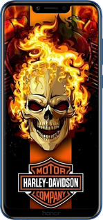 2D пластиковий чехол Харлей девидсон для Huawei Honor Play - 6370t-1533 изображение 