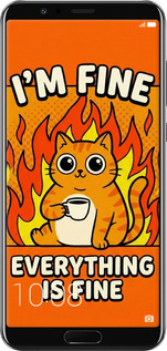 Силиконовый чехол Funny Cat для Huawei Honor V10 / View 10 - 6786u-1579 изображение 