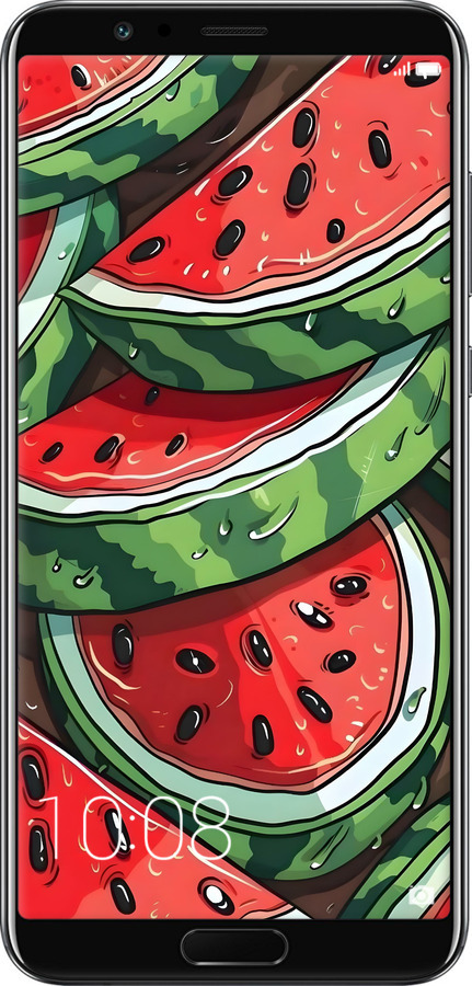 Силиконовый чехол Арбуз для Huawei Honor V10 / View 10 - 6315u-1579 изображение 