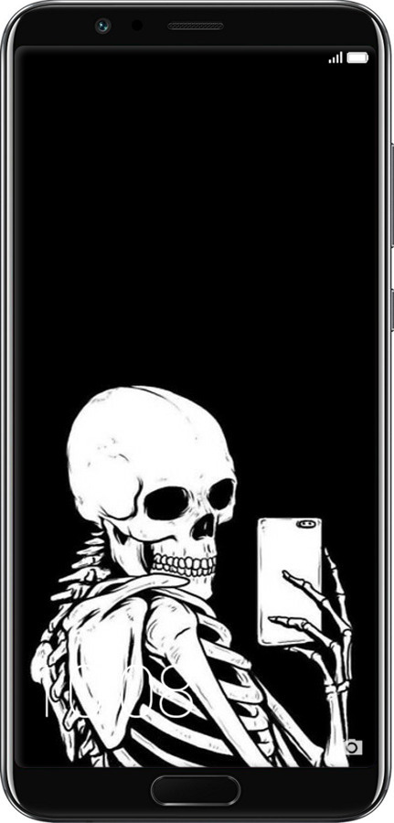Силіконовий чехол Скелет робить Selfie для Huawei Honor V10 / View 10 - 6535u-1579 изображение 