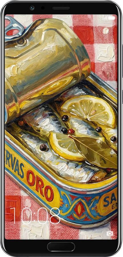 Силиконовый чехол Vintage Sardine Tin Phone для Huawei Honor V10 / View 10 - 6772u-1579 изображение 