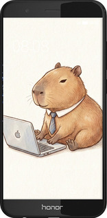 Силиконовый чехол Funny Capybara CEO Working для Huawei Honor V9 / Honor 8 Pro - 6777u-1246 изображение 
