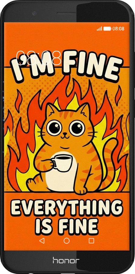 Силиконовый чехол Funny Cat для Huawei Honor V9 / Honor 8 Pro - 6786u-1246 изображение 