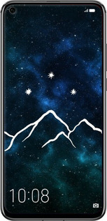 Силиконовый чехол Горы и звезды нарисованы на фоне галактики для Huawei Honor View 20 - 6490u-1645 изображение 