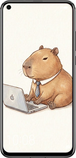 Силиконовый чехол Funny Capybara CEO Working для Huawei Honor View 20 - 6777u-1645 изображение 