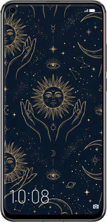 Силіконовий чехол Celestial Harmony: Sun & Moon Gold Mystic Pattern для Huawei Honor View 20 - 6778u-1645 изображение 