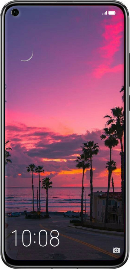 Силиконовый чехол Пальмы для Huawei Honor View 20 - 5873u-1645 изображение 
