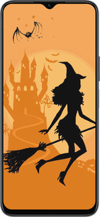 Силиконовый чехол Ведьма на метле для Huawei Honor X8 5G - 1184u-4149 изображение 