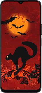 Силиконовый чехол Чёрная кошка под луной для Huawei honor X6 - 1190u-3341 изображение 