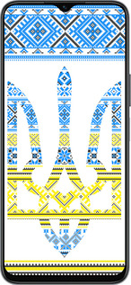 Силиконовый чехол Герб - вышиванка желто-голубая для Huawei honor X6 - 1197u-3341 изображение 