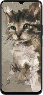 Силиконовый чехол Котёнок из пятен и линий для Huawei honor X6 - 119u-3341 изображение 