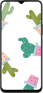 Силиконовый чехол Кактусы в горшочках для Huawei honor X6 - 3968u-3341 изображение 
