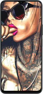 Силиконовый чехол Девушка в тату для Huawei honor X6 - 4001u-3341 изображение 