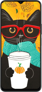 Силиконовый чехол Осенний кот для Huawei honor X6 - 4026u-3341 изображение 