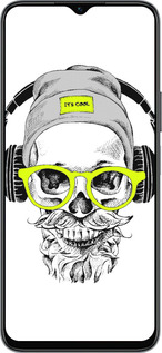 Силиконовый чехол Череп в очках и наушниках для Huawei honor X6 - 4144u-3341 изображение 