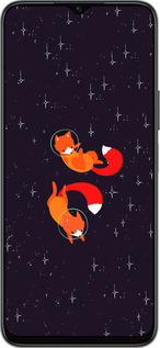 Силиконовый чехол Лисички в космосе для Huawei honor X6 - 4519u-3341 изображение 