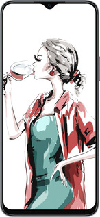 Силиконовый чехол Девушка с бокалом для Huawei honor X6 - 4662u-3341 изображение 