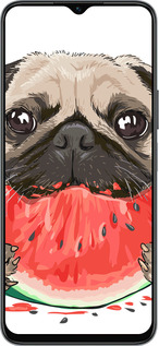 Силиконовый чехол Мопс и арбуз для Huawei honor X6 - 4665u-3341 изображение 