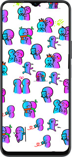 Силиконовый чехол Эмоции для Huawei honor X6 - 4736u-3341 изображение 