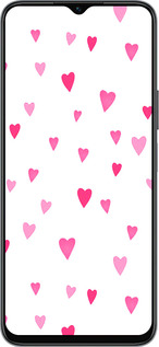 Силиконовый чехол Сердечки 2 для Huawei honor X6 - 4763u-3341 изображение 