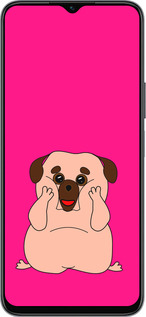 Силиконовый чехол Весёлый мопс для Huawei honor X6 - 4908u-3341 изображение 