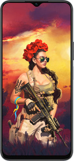 Силиконовый чехол Украинка с оружием для Huawei honor X6 - 5316u-3341 изображение 