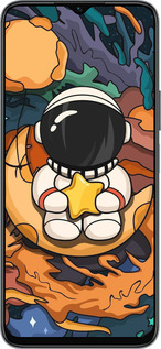 Силиконовый чехол Астронавт и звезда для Huawei honor X6 - 5326u-3341 изображение 