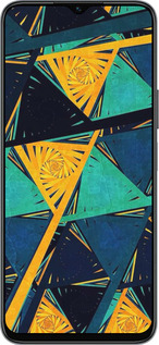 Силиконовый чехол Арт, абстракция, желтый, синий для Huawei honor X6 - 5382u-3341 изображение 